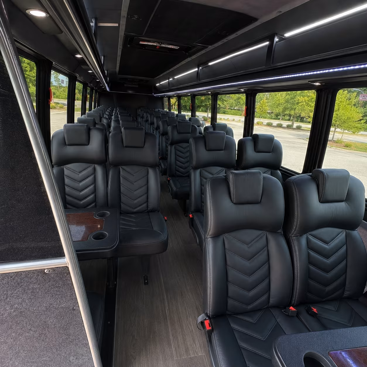 wilmington 35 passenger minibus inside
