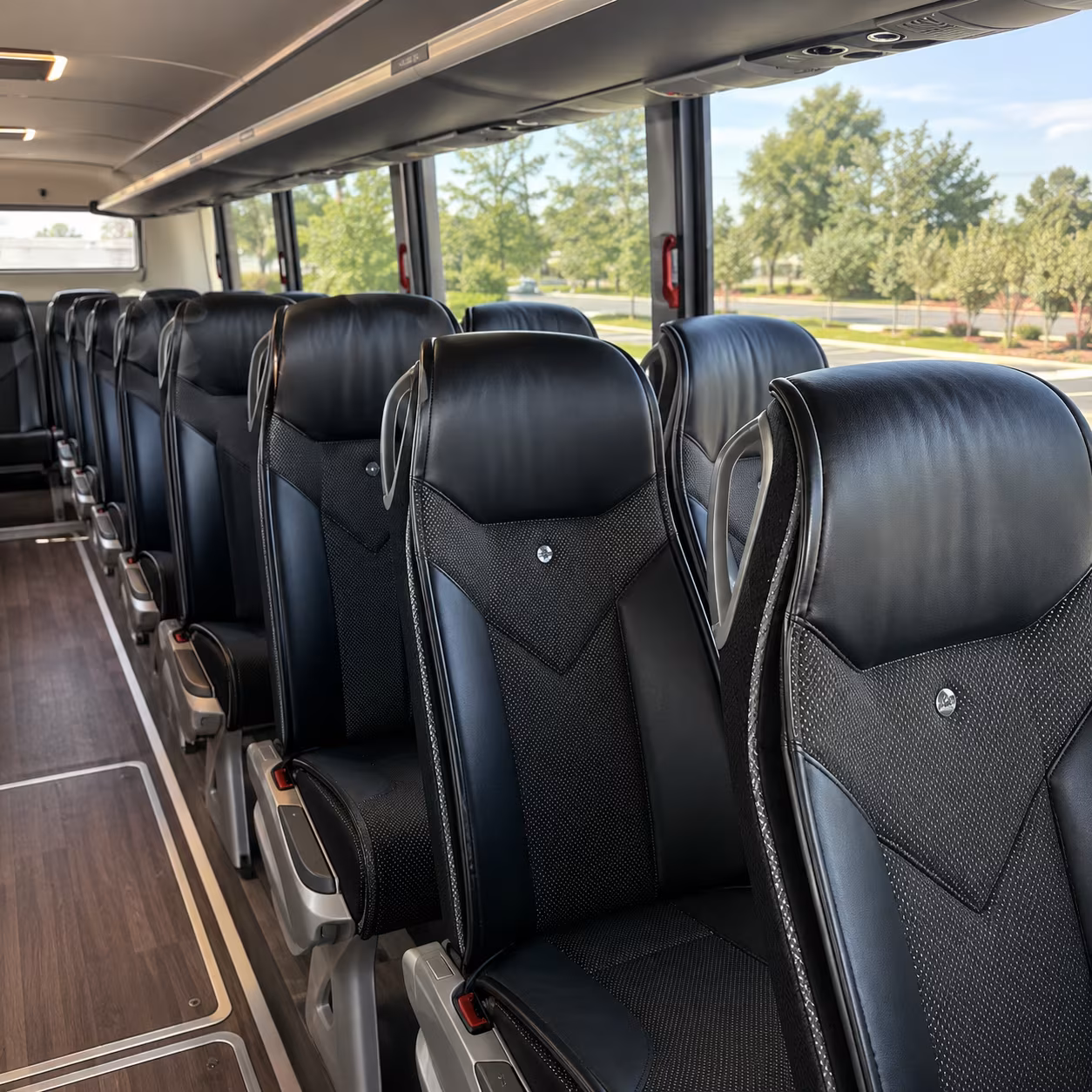 wilmington 45 passenger charter bus interior