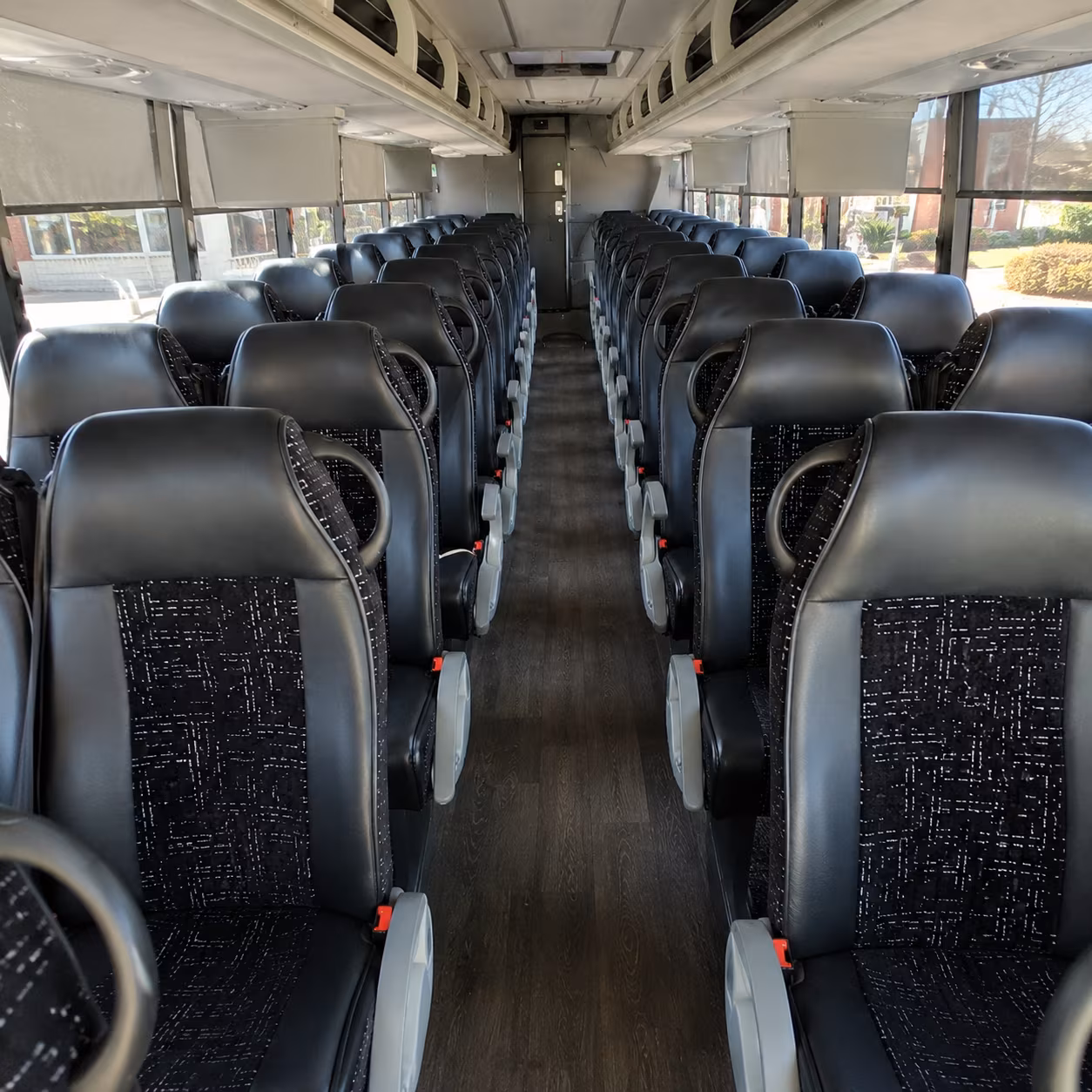 wilmington 54 passenger charter bus inside