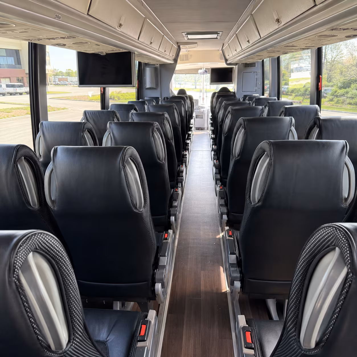 wilmington 56 passenger charter bus inside